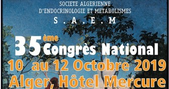 35&eacute;me Congr&egrave;s annuel SAEM-10/10/2019 au 12/10/2019, &agrave; l&rsquo;H&ocirc;tel Mercure &agrave; Alger