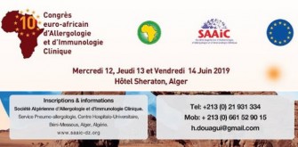 10&egrave;me Congr&egrave;s Euro-Africain dAllergologie et dImmunologie Clinique -  12 au 14 Juin 2019 &agrave; Alger
