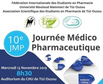 La dixi&egrave;me journ&eacute;e m&eacute;dico pharmaceutique-Le 13 novembre 2019- CHU de Tizi-Ouzou.