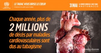 31 Mai Journ&eacute;e mondiale sans tabac : Le tabac vous brise le c&oelig;ur !
