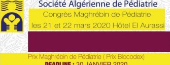 41&egrave;me congr&egrave;s maghr&eacute;bin de p&eacute;diatrie-Les 21,22 mars 2020- Alger